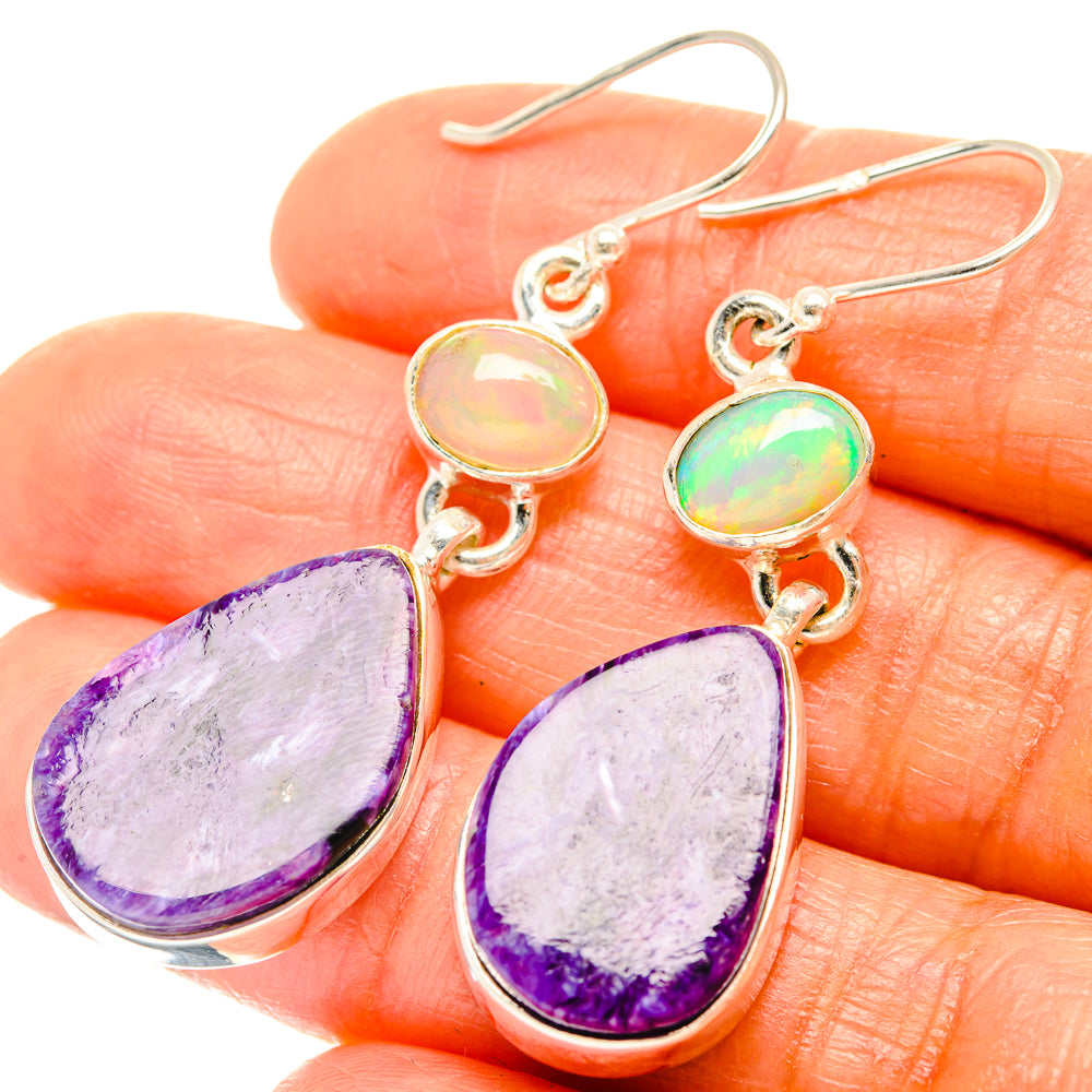 Charoite Earrings handcrafted by Anasilvercos - EARR426167