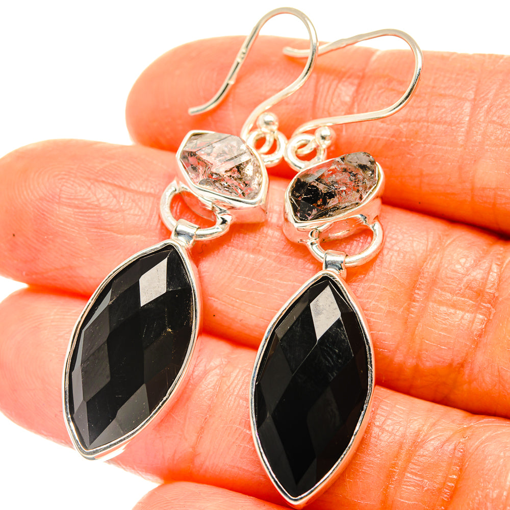 Black Onyx Earrings handcrafted by Anasilvercos - EARR426175