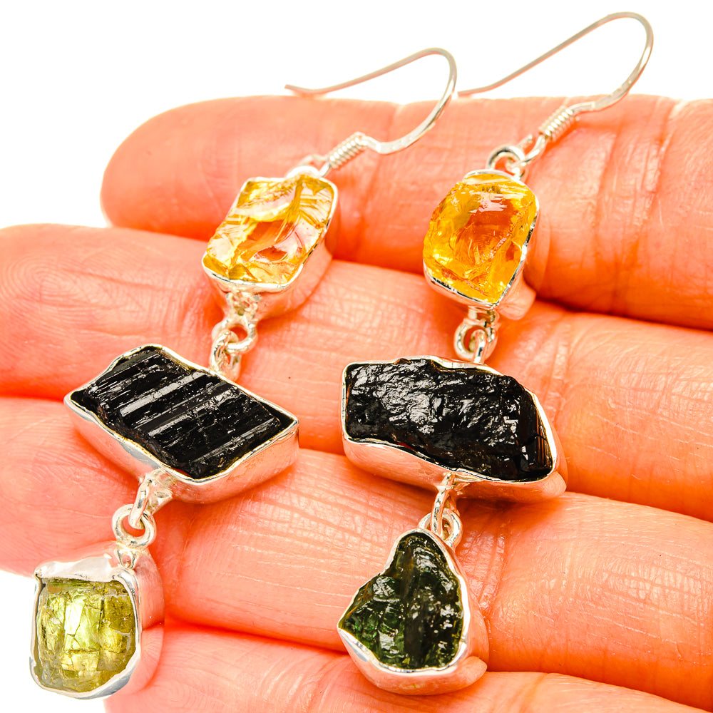Black Tourmaline Earrings handcrafted by Anasilvercos - EARR426182