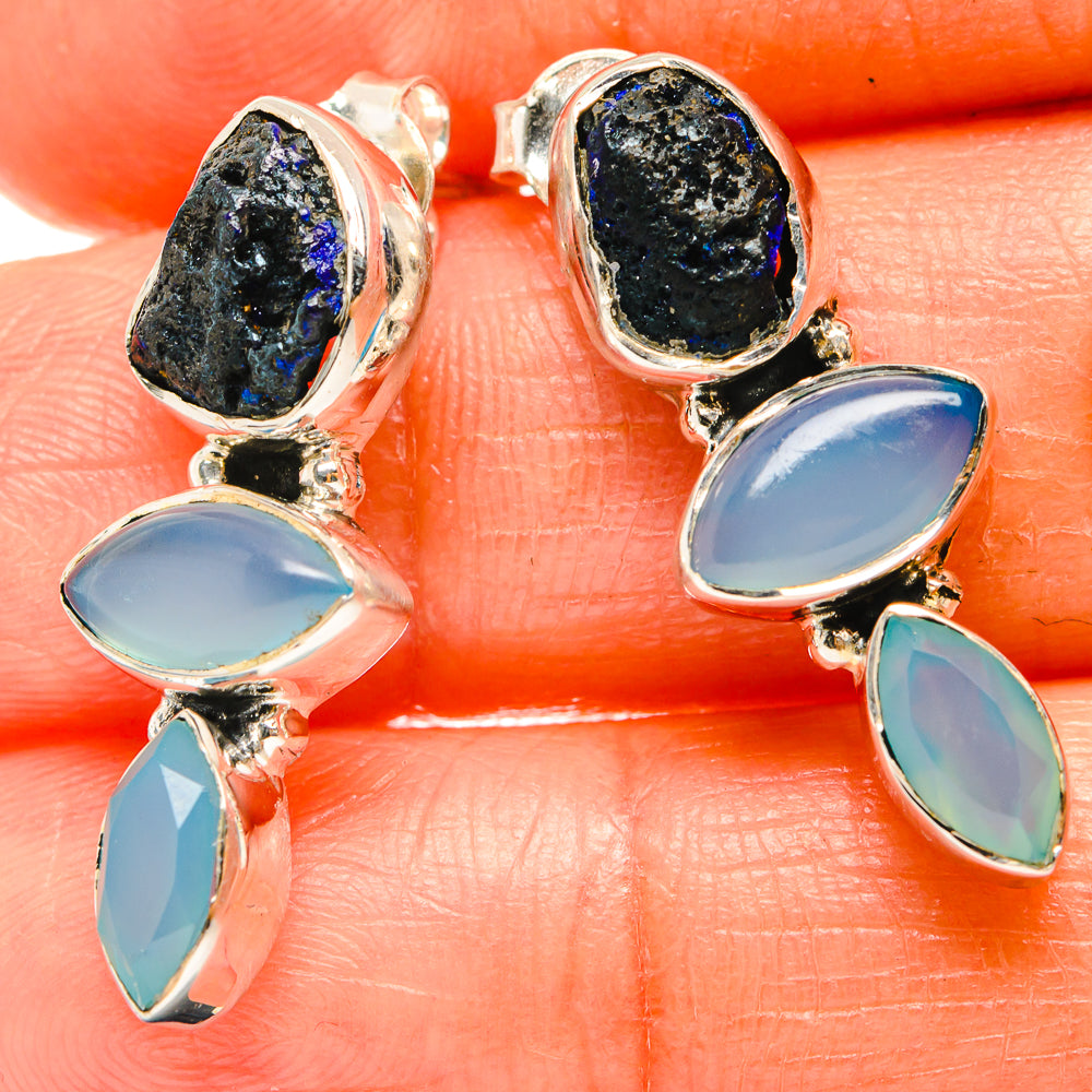 Tektite Earrings handcrafted by Anasilvercos - EARR426193