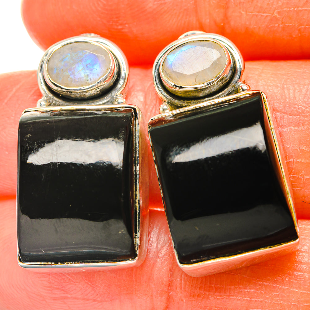 Black Onyx Earrings handcrafted by Anasilvercos - EARR426195