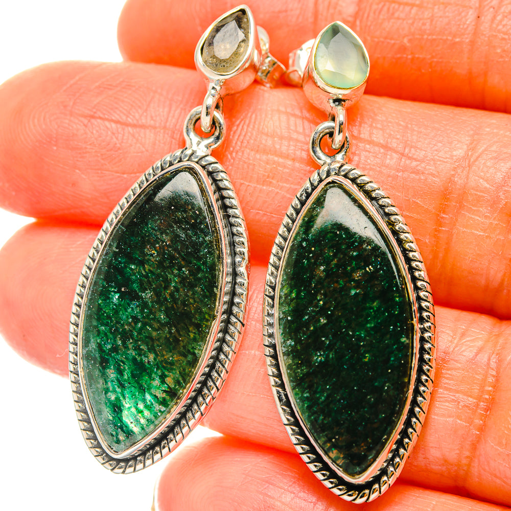 Green Aventurine Earrings handcrafted by Anasilvercos - EARR426196