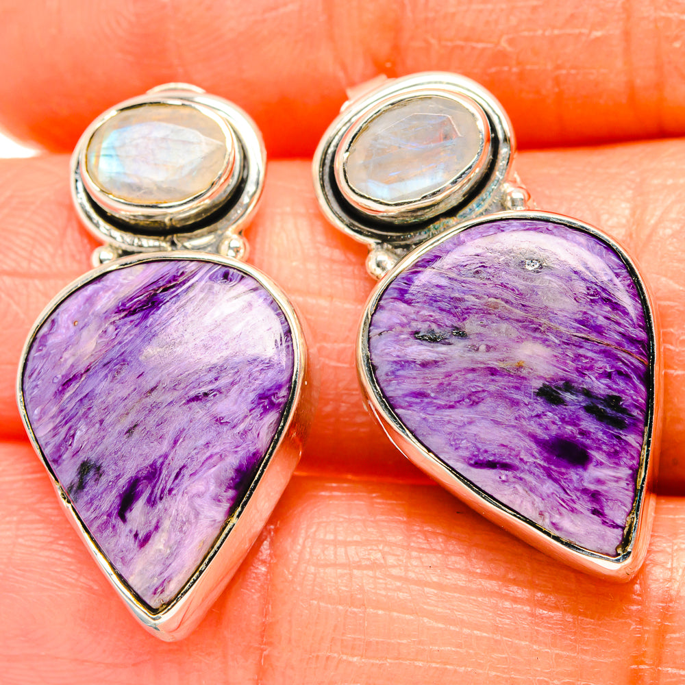 Charoite Earrings handcrafted by Anasilvercos - EARR426202