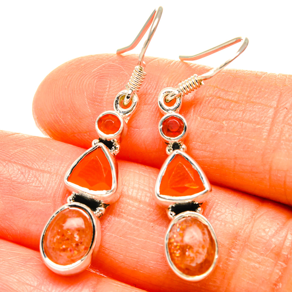 Sunstone Earrings handcrafted by Anasilvercos - EARR426209