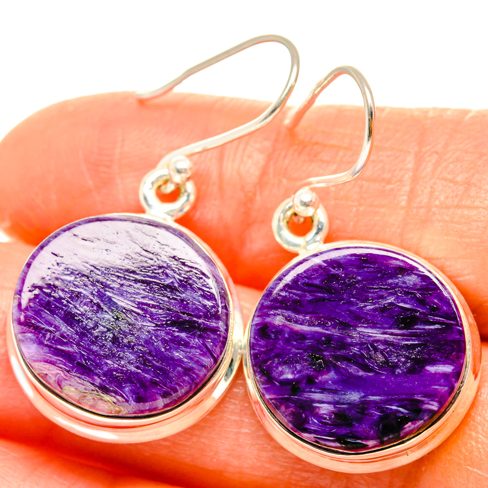 Charoite Earrings handcrafted by Anasilvercos - EARR426220