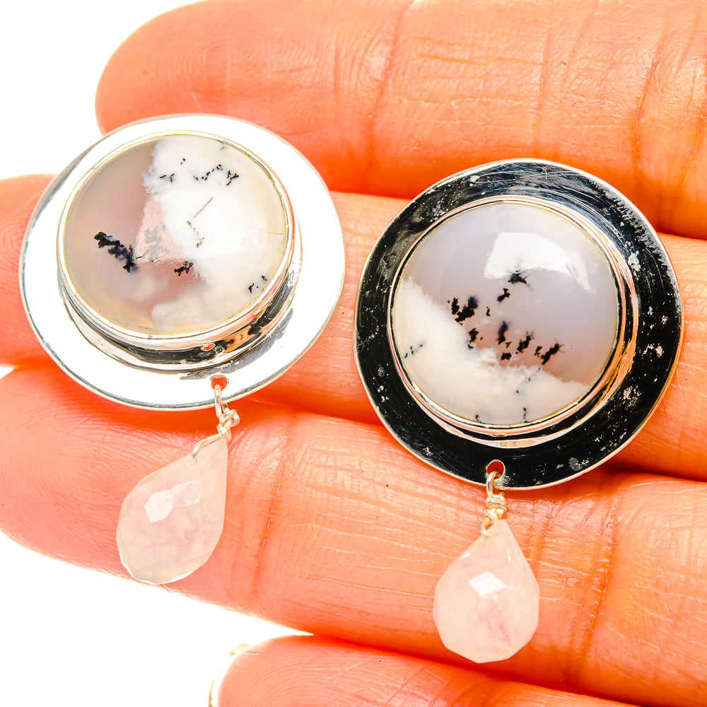 Dendritic Opal Earrings handcrafted by Anasilvercos - EARR426224