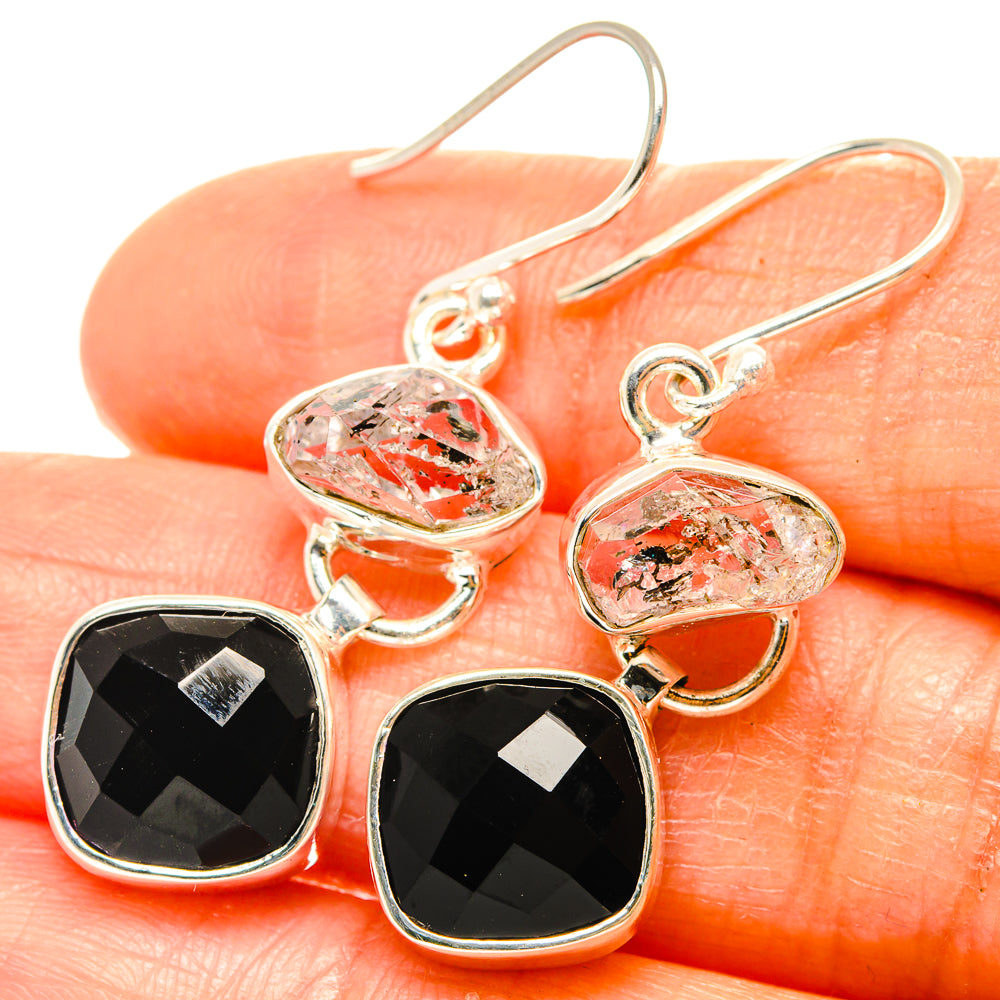Black Onyx Earrings handcrafted by Anasilvercos - EARR426227