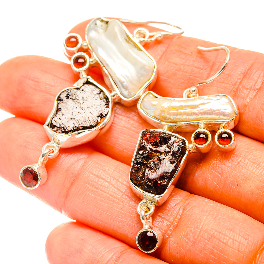 Garnet Earrings handcrafted by Anasilvercos - EARR426234