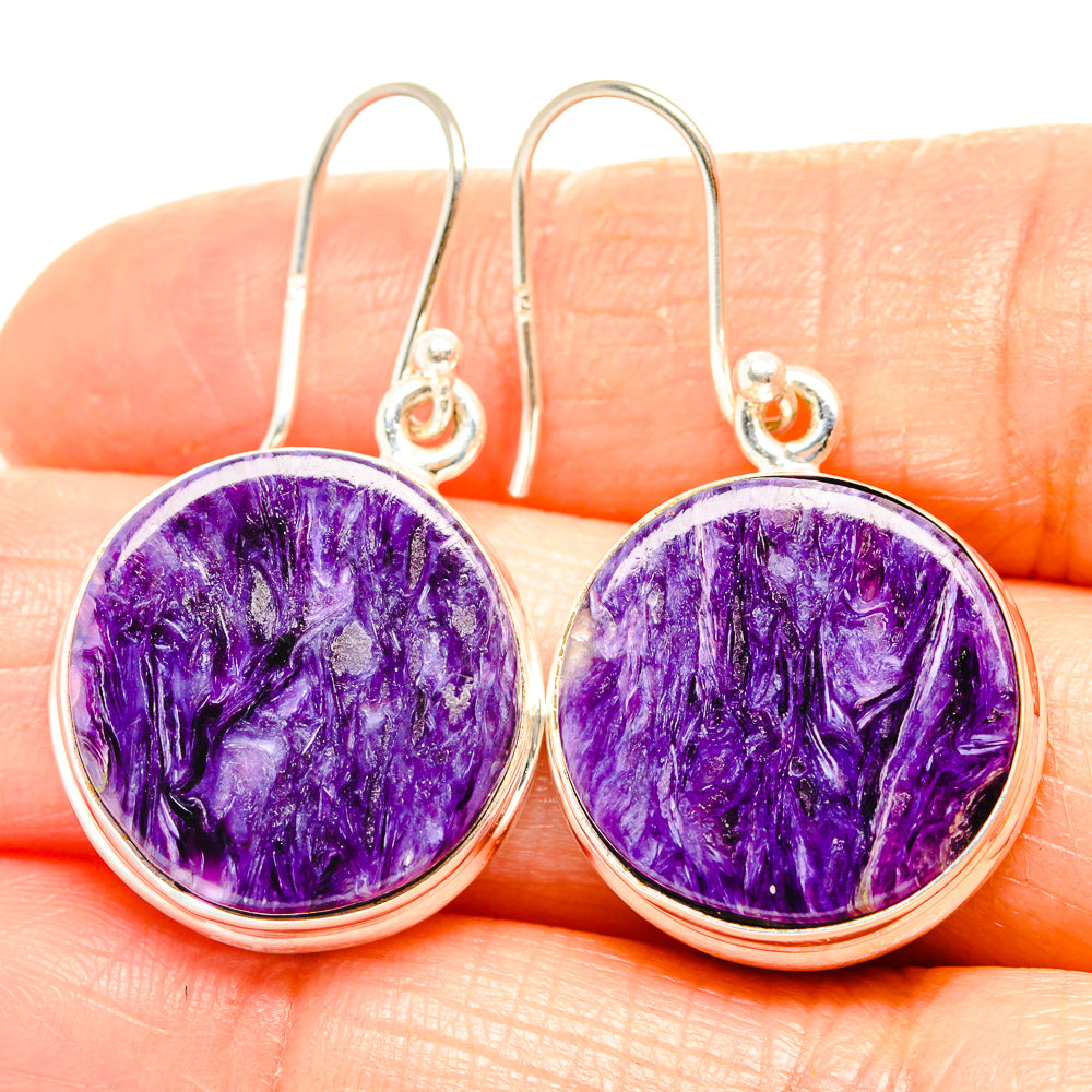 Charoite Earrings handcrafted by Anasilvercos - EARR426247