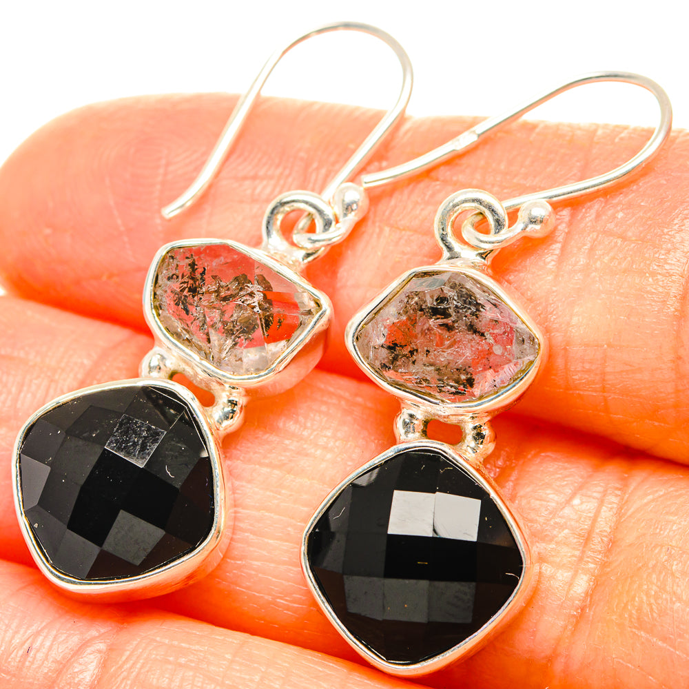 Black Onyx Earrings handcrafted by Anasilvercos - EARR426248