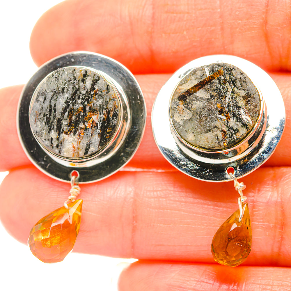 Astrophyllite Earrings handcrafted by Anasilvercos - EARR426256