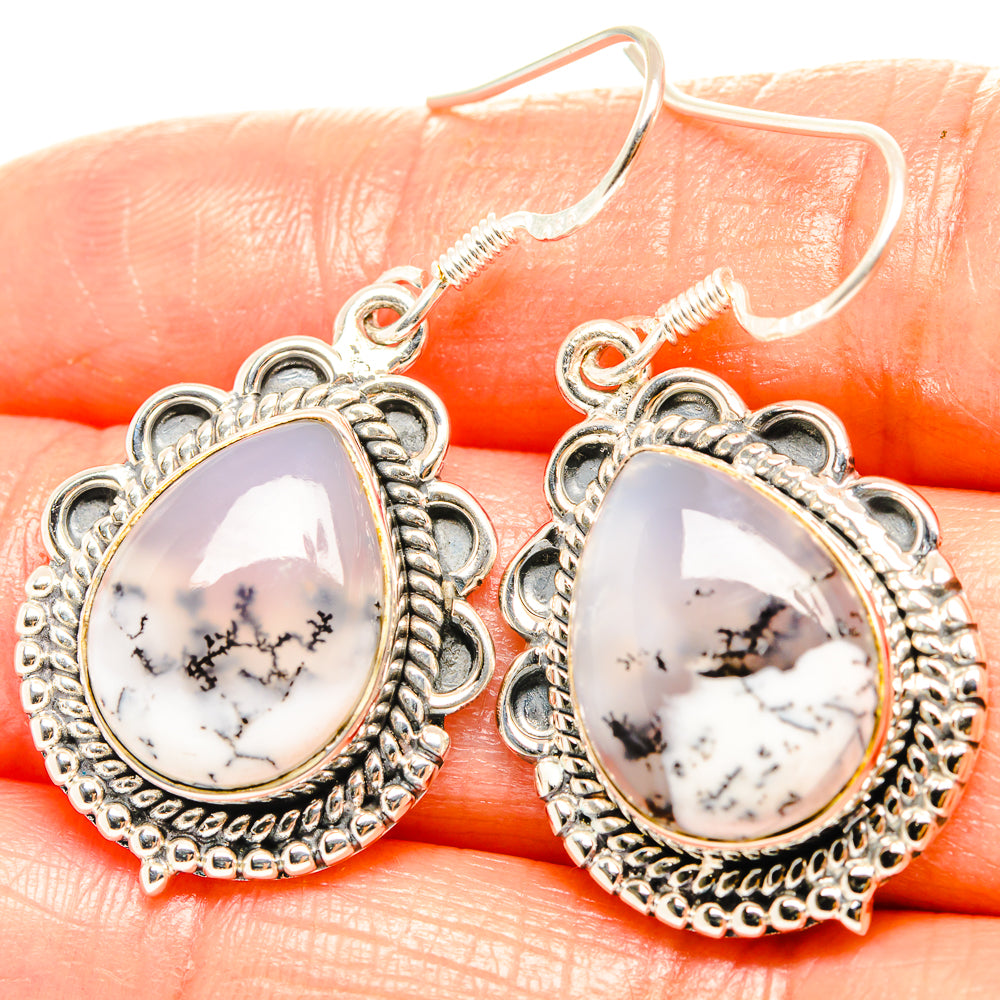 Dendritic Opal Earrings handcrafted by Anasilvercos - EARR426258