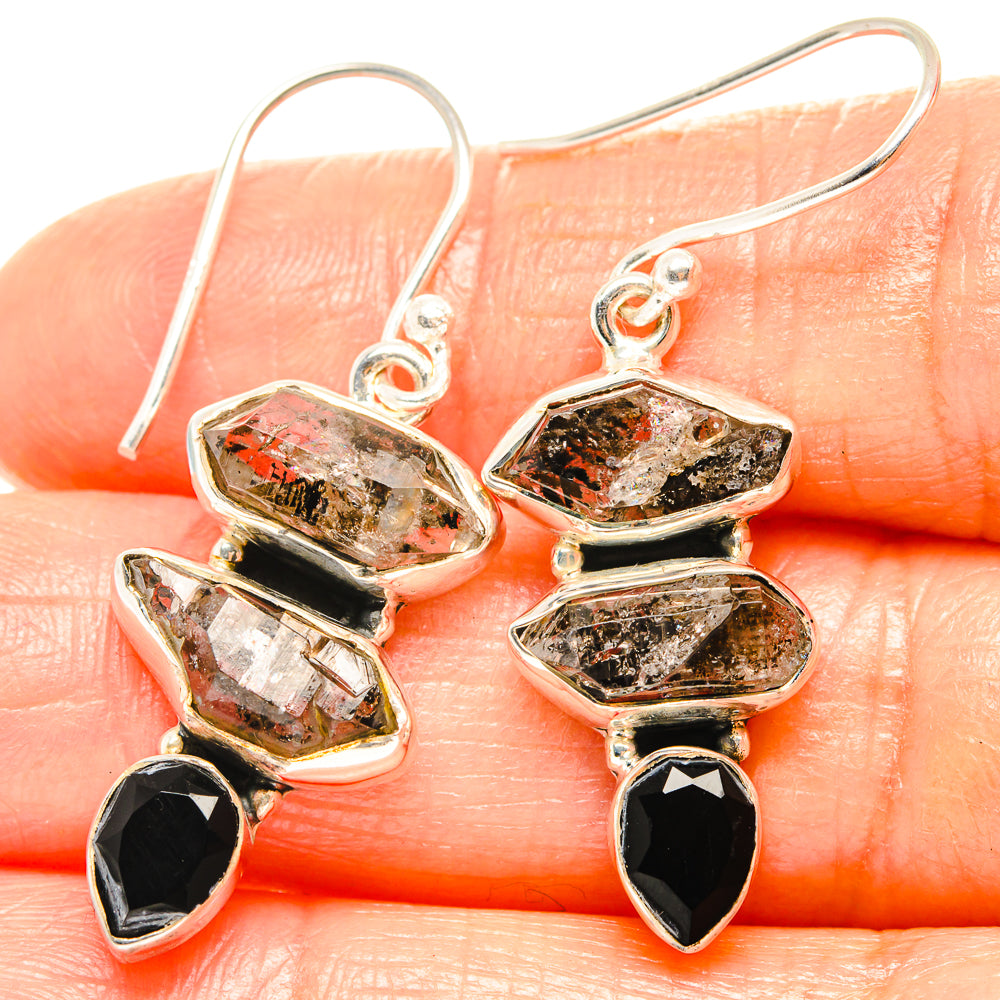 Herkimer Diamond Earrings handcrafted by Anasilvercos - EARR426264