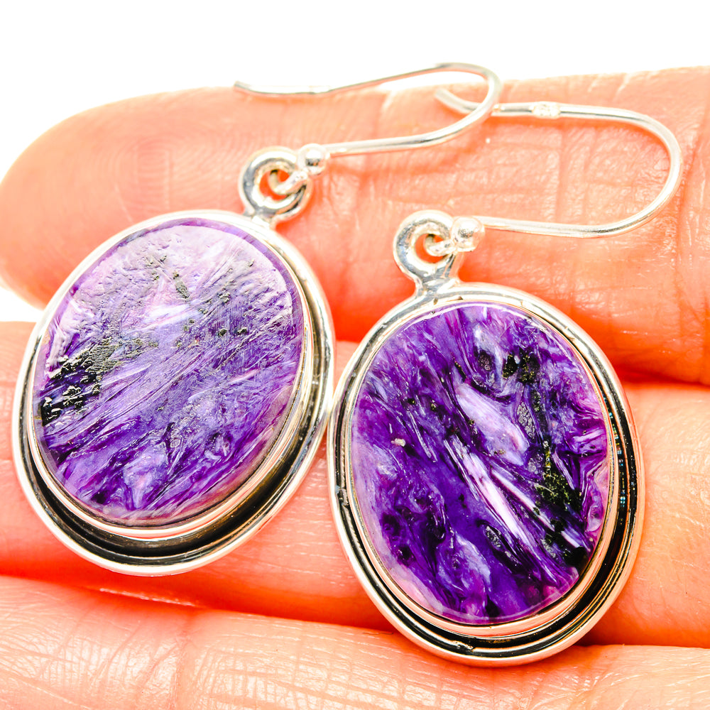 Charoite Earrings handcrafted by Anasilvercos - EARR426278