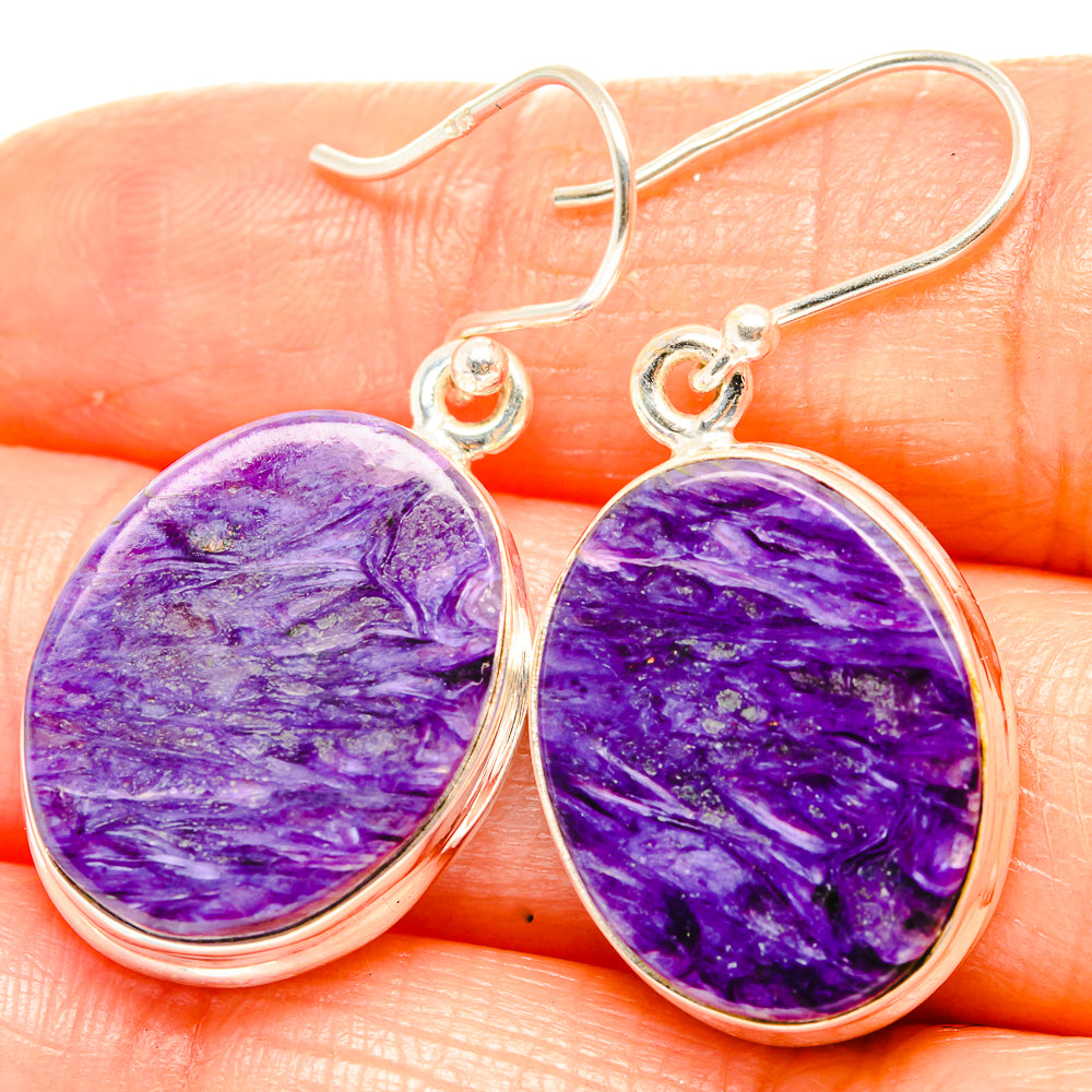 Charoite Earrings handcrafted by Anasilvercos - EARR426280