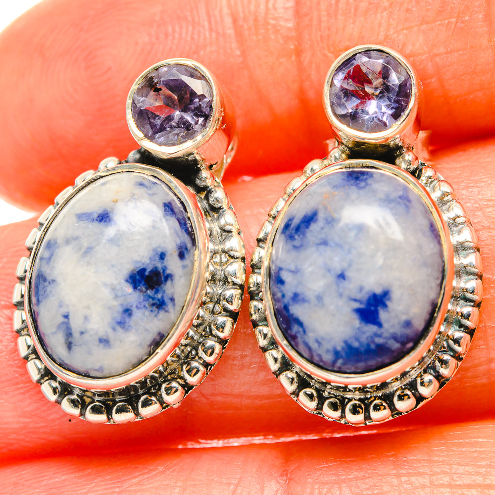 Sodalite Earrings handcrafted by Anasilvercos - EARR426292