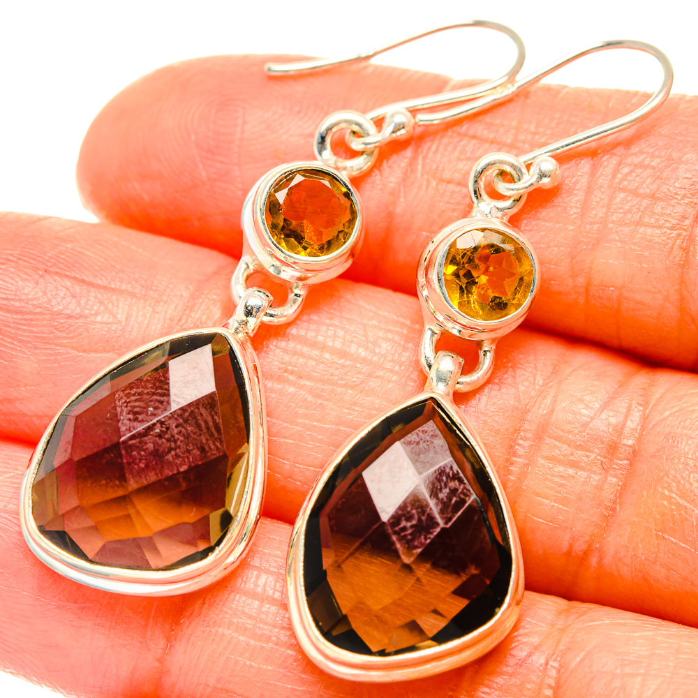 Smoky Quartz Earrings handcrafted by Anasilvercos - EARR426299