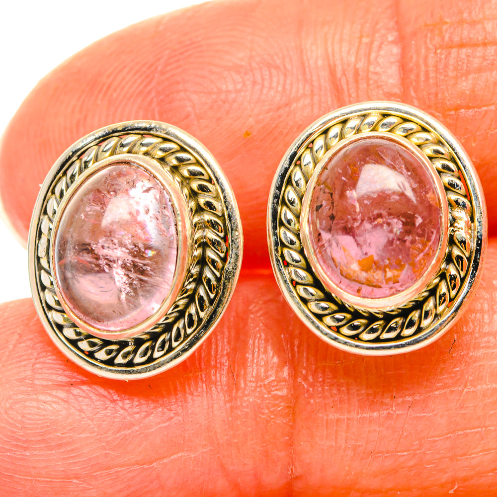 Pink Tourmaline Earrings handcrafted by Anasilvercos - EARR426313