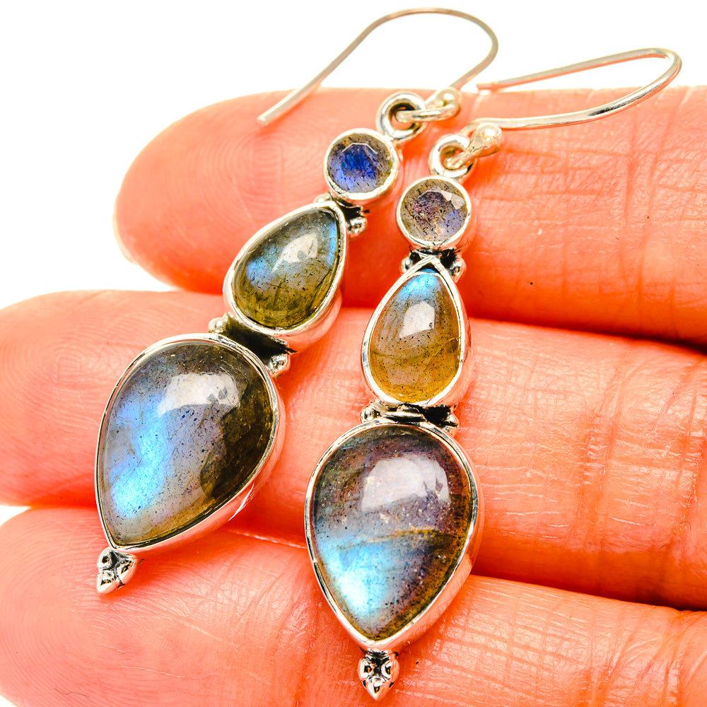 Labradorite Earrings handcrafted by Anasilvercos - EARR426319