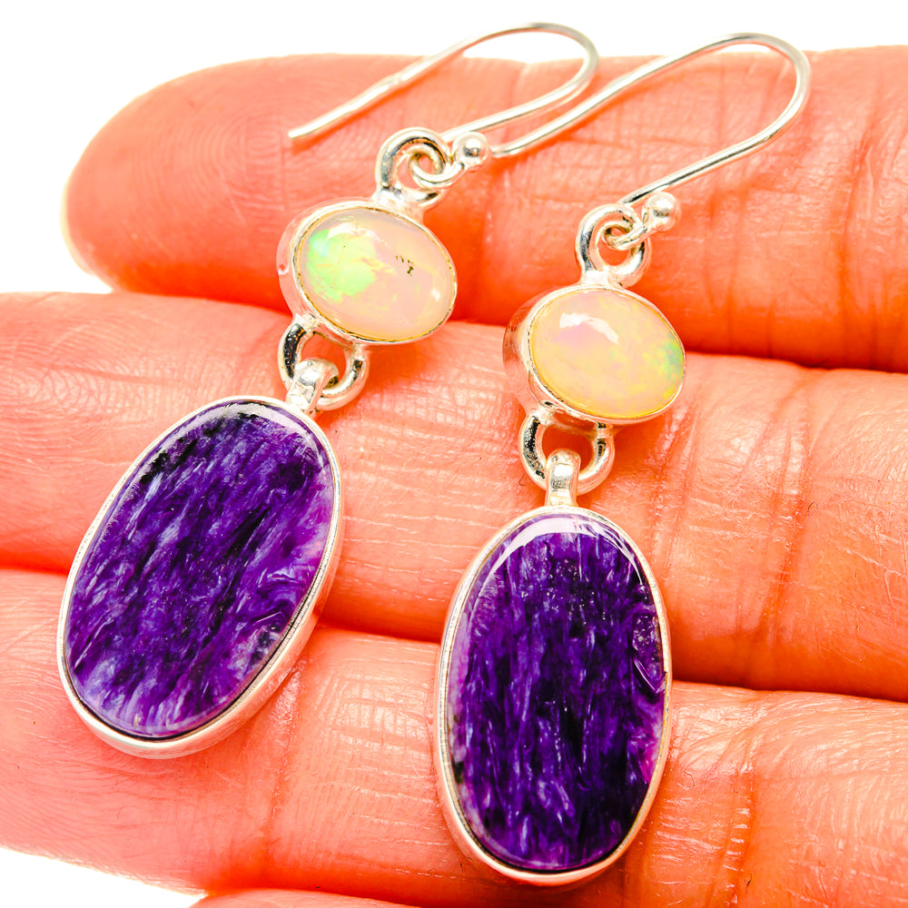 Charoite Earrings handcrafted by Anasilvercos - EARR426331