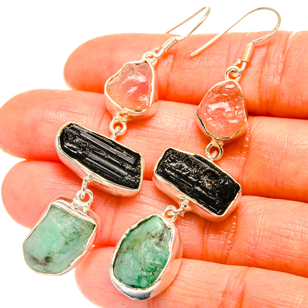 Emerald Earrings handcrafted by Anasilvercos - EARR426335
