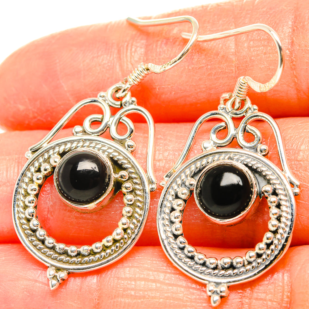 Black Onyx Earrings handcrafted by Anasilvercos - EARR426349