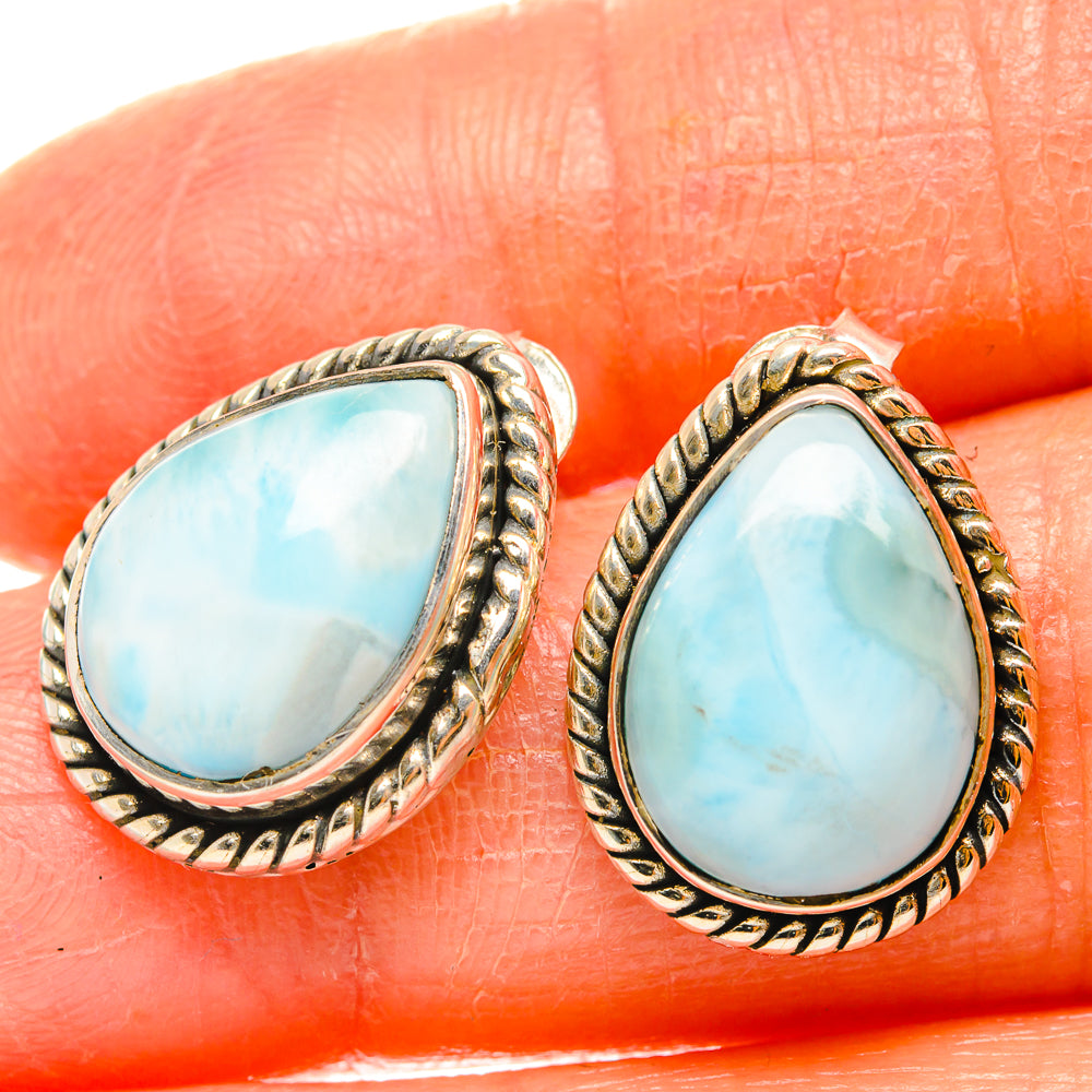 Larimar Earrings handcrafted by Anasilvercos - EARR426354