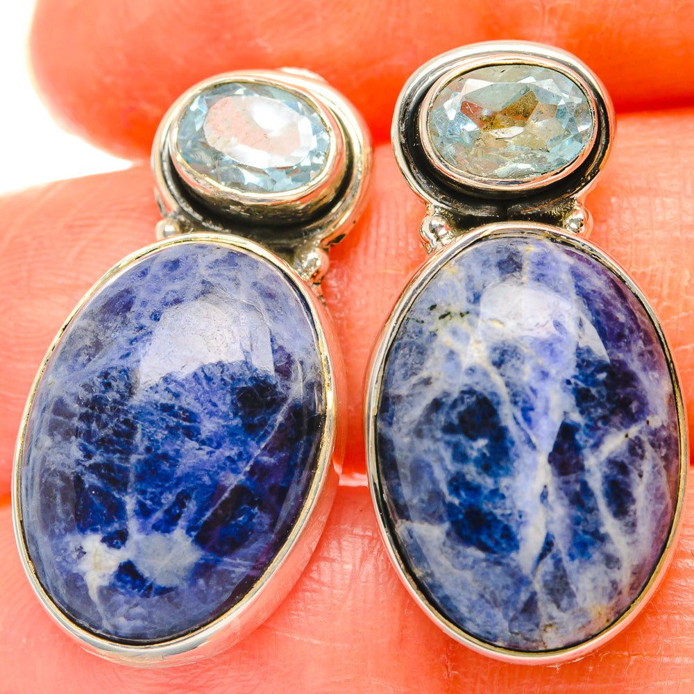 Sodalite Earrings handcrafted by Anasilvercos - EARR426359