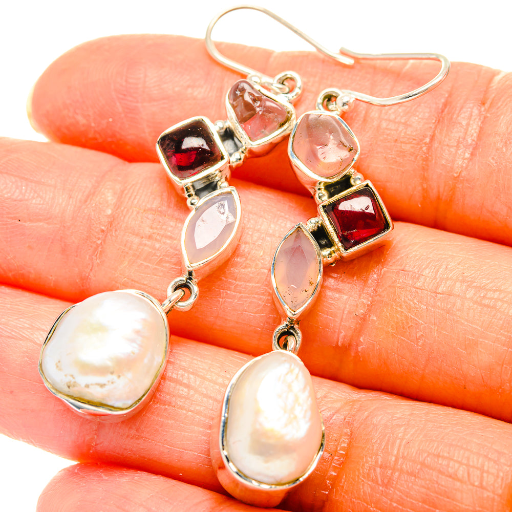 Mother Of Pearl Earrings handcrafted by Anasilvercos - EARR426367