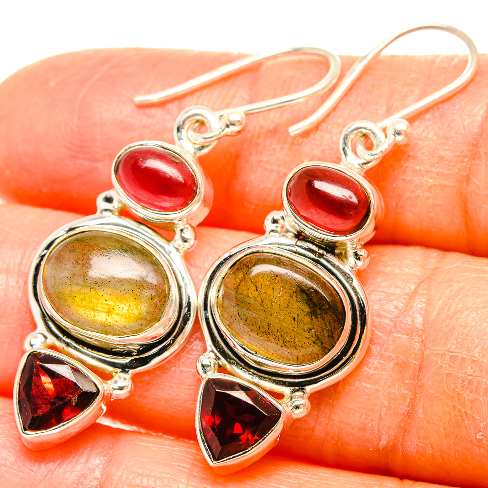 Labradorite Earrings handcrafted by Anasilvercos - EARR426396