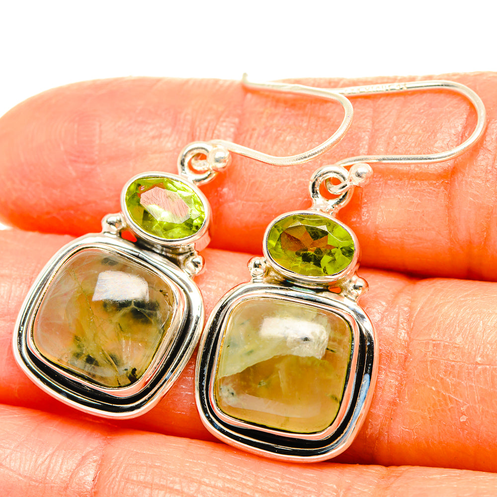 Prehnite Earrings handcrafted by Anasilvercos - EARR426404