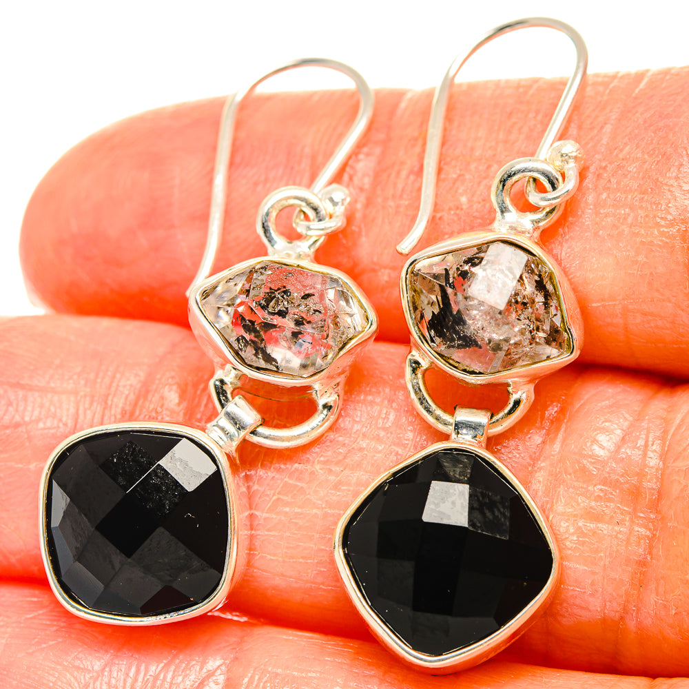 Black Onyx Earrings handcrafted by Anasilvercos - EARR426413
