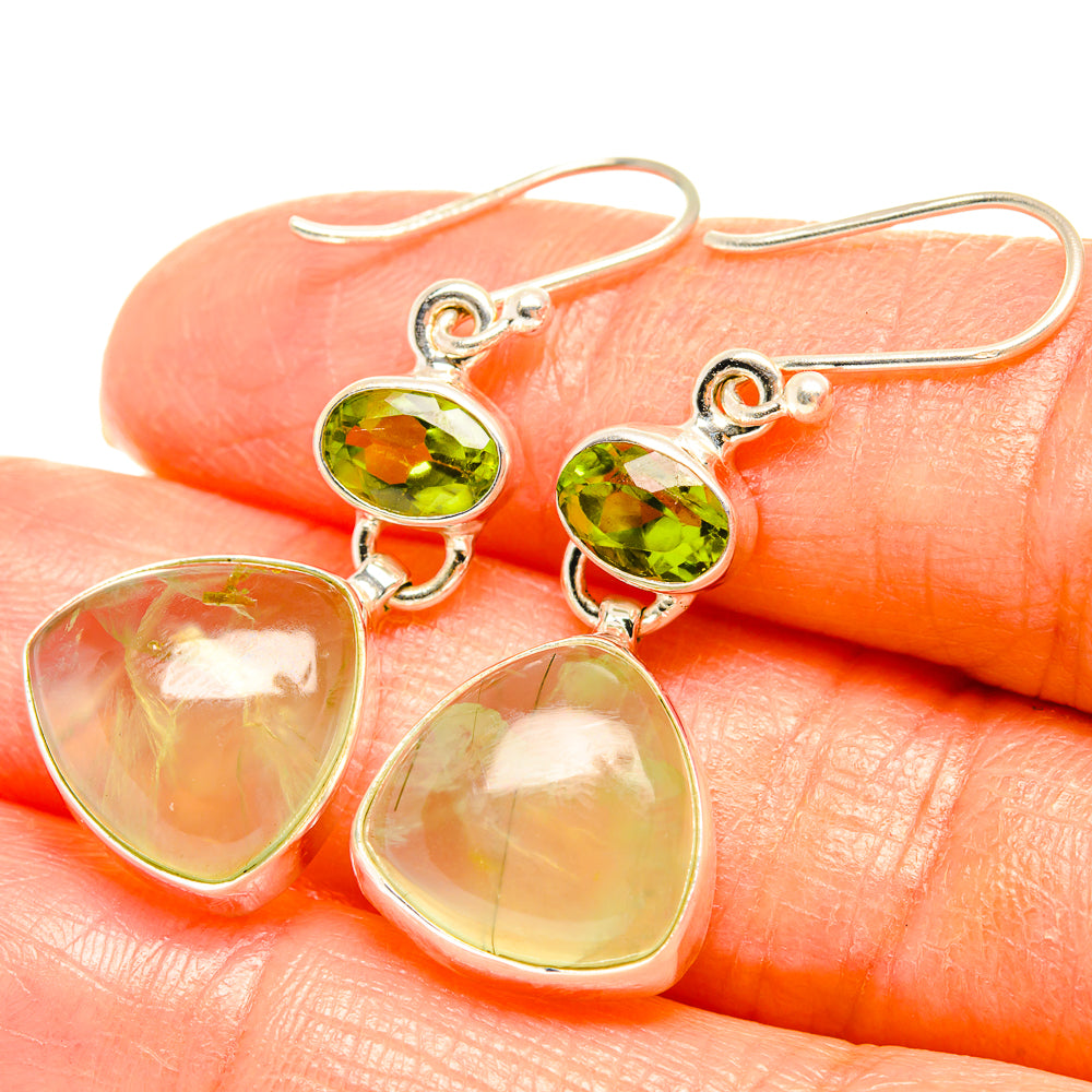 Prehnite Earrings handcrafted by Anasilvercos - EARR426416