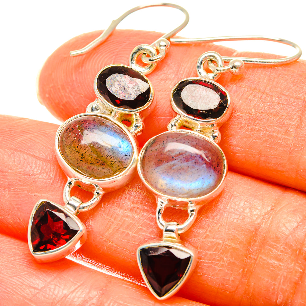 Labradorite Earrings handcrafted by Anasilvercos - EARR426428