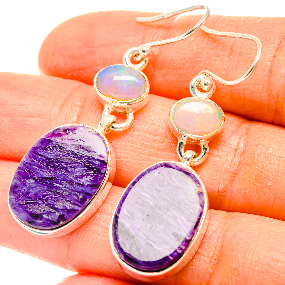 Charoite Earrings handcrafted by Anasilvercos - EARR426435