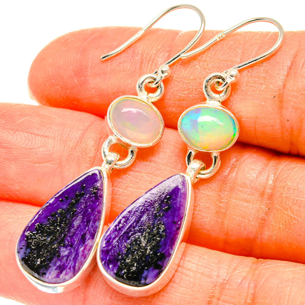Charoite Earrings handcrafted by Anasilvercos - EARR426443