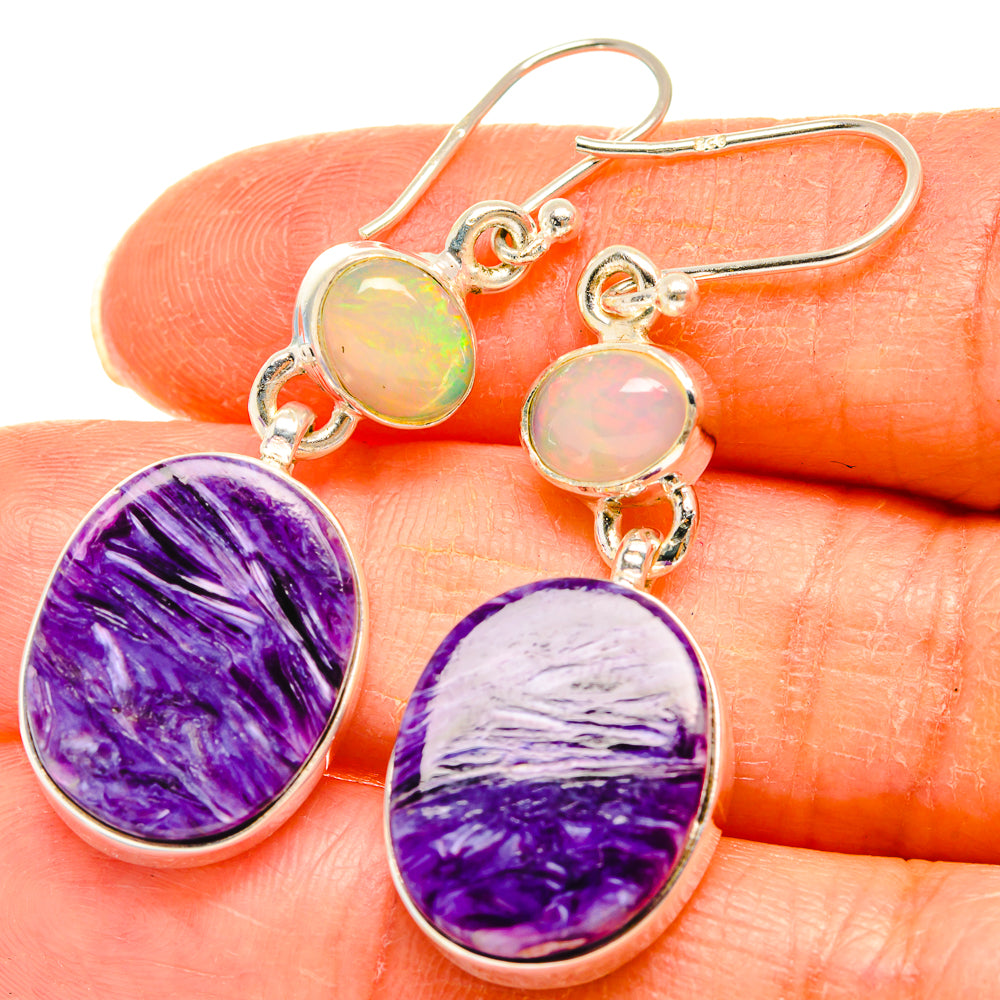 Charoite Earrings handcrafted by Anasilvercos - EARR426446