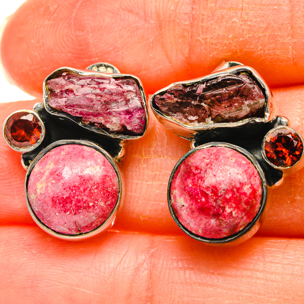 Thulite Earrings handcrafted by Anasilvercos - EARR426448