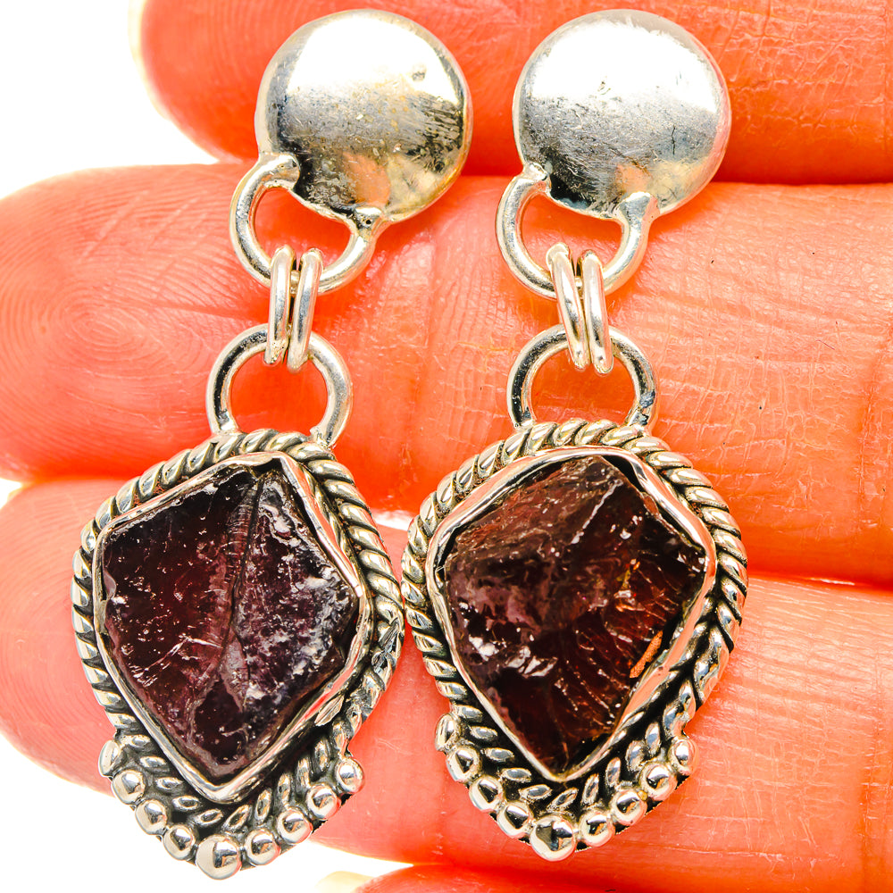 Garnet Earrings handcrafted by Anasilvercos - EARR426459