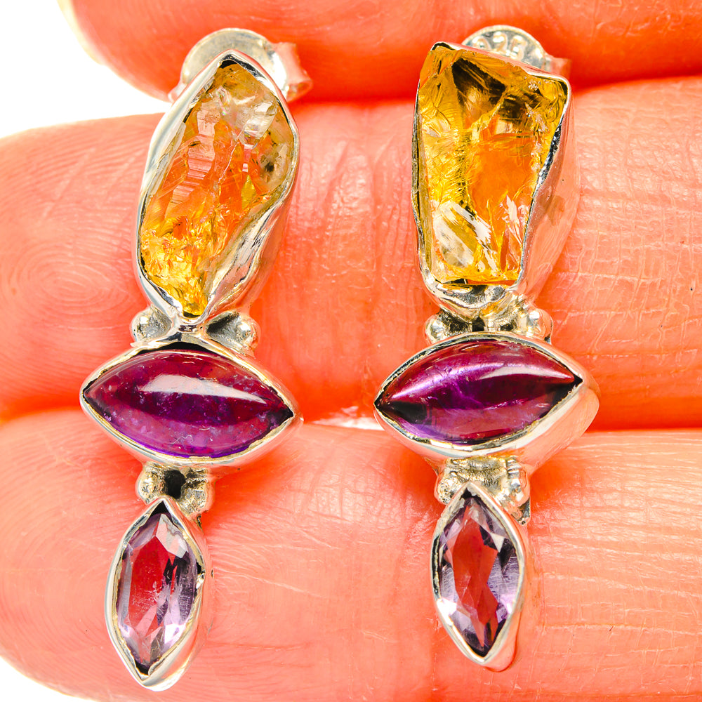 Citrine Earrings handcrafted by Anasilvercos - EARR426460