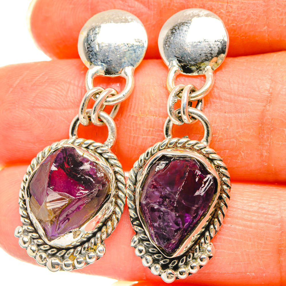 Amethyst Earrings handcrafted by Anasilvercos - EARR426464