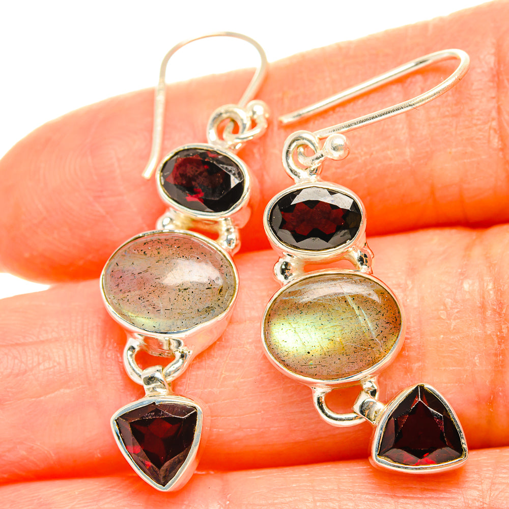 Labradorite Earrings handcrafted by Anasilvercos - EARR426525