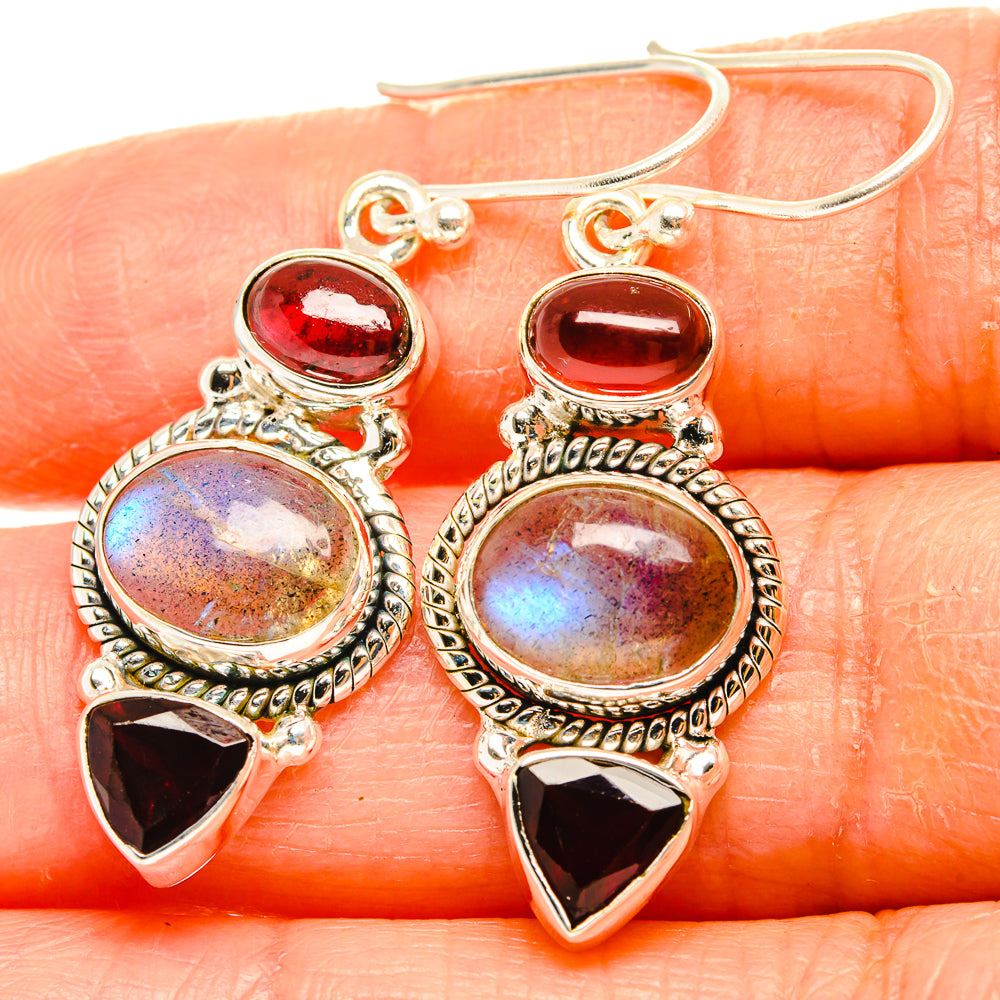 Labradorite Earrings handcrafted by Anasilvercos - EARR426534