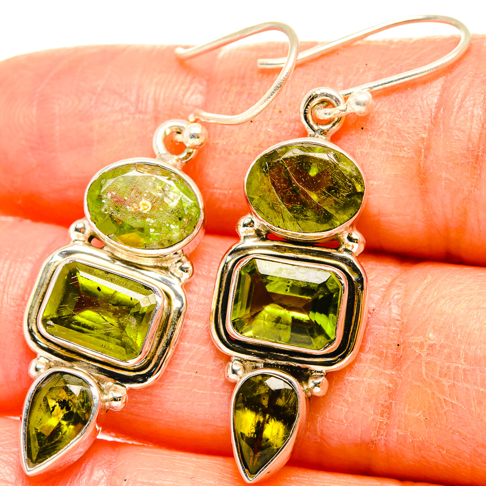 Peridot Earrings handcrafted by Anasilvercos - EARR426552