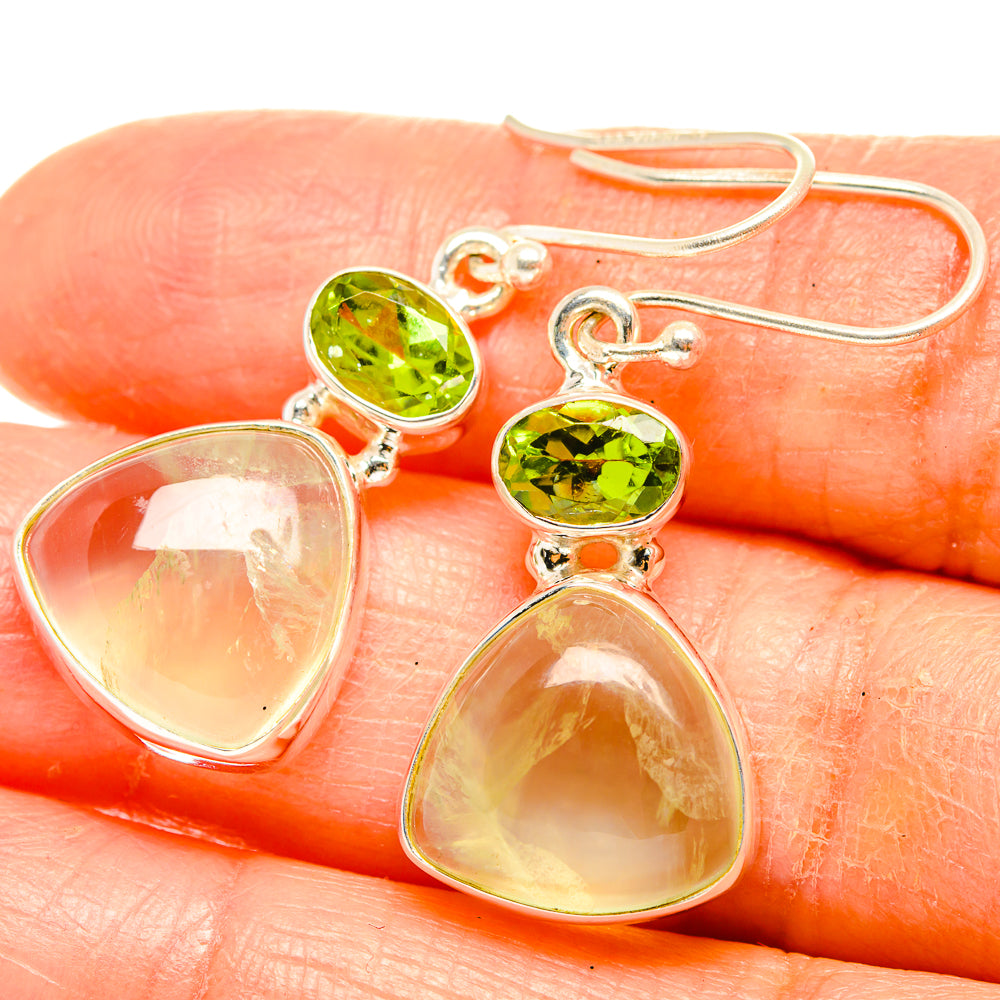 Prehnite Earrings handcrafted by Anasilvercos - EARR426555