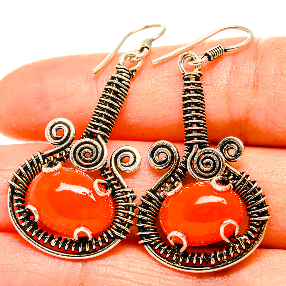 Carnelian Earrings handcrafted by Anasilvercos - EARR426580