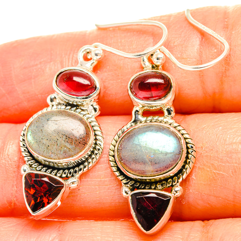 Labradorite Earrings handcrafted by Anasilvercos - EARR426606