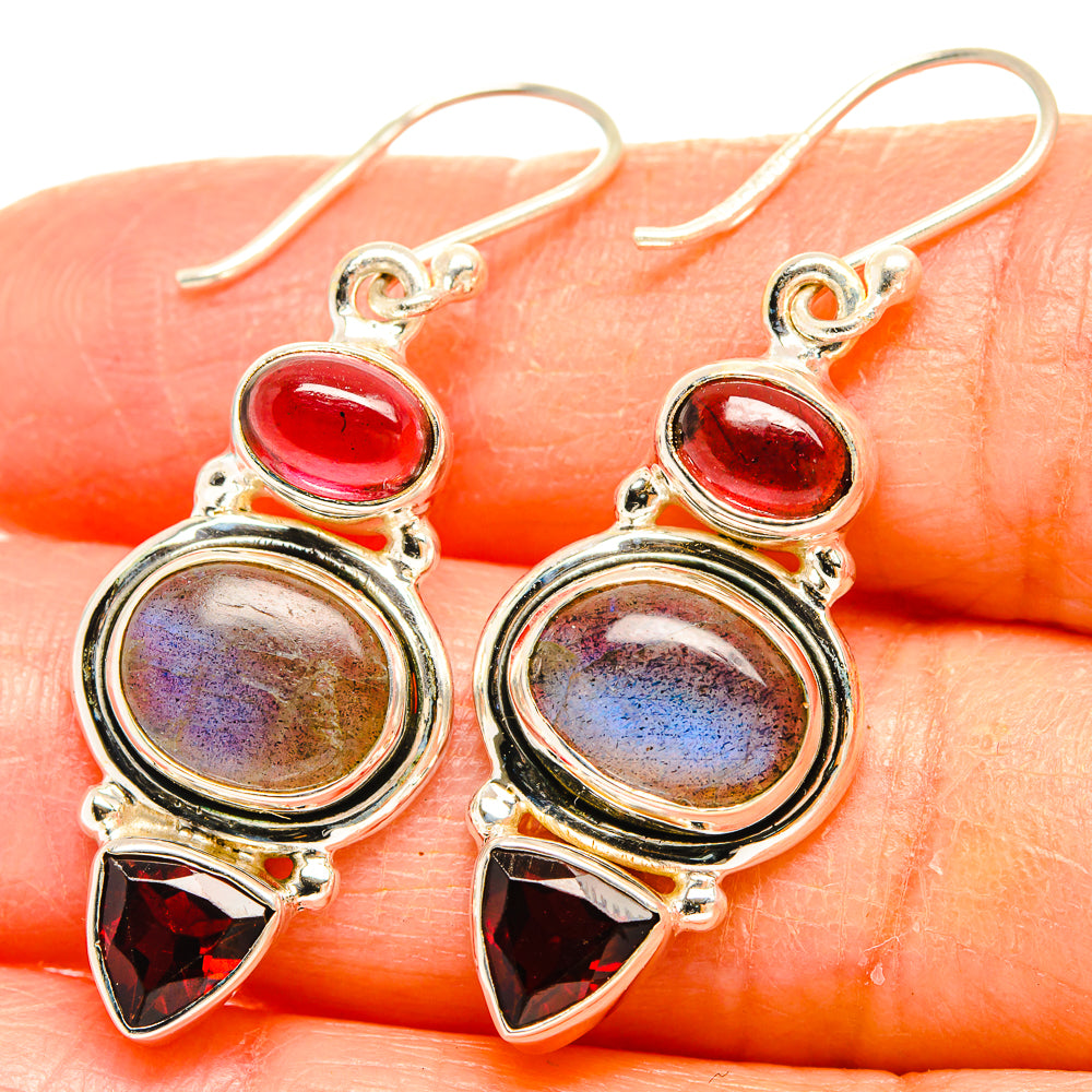 Labradorite Earrings handcrafted by Anasilvercos - EARR426614