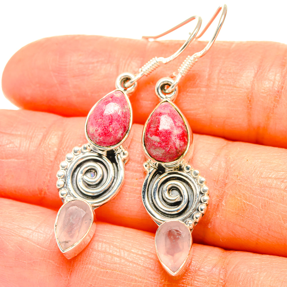 Thulite Earrings handcrafted by Anasilvercos - EARR426623