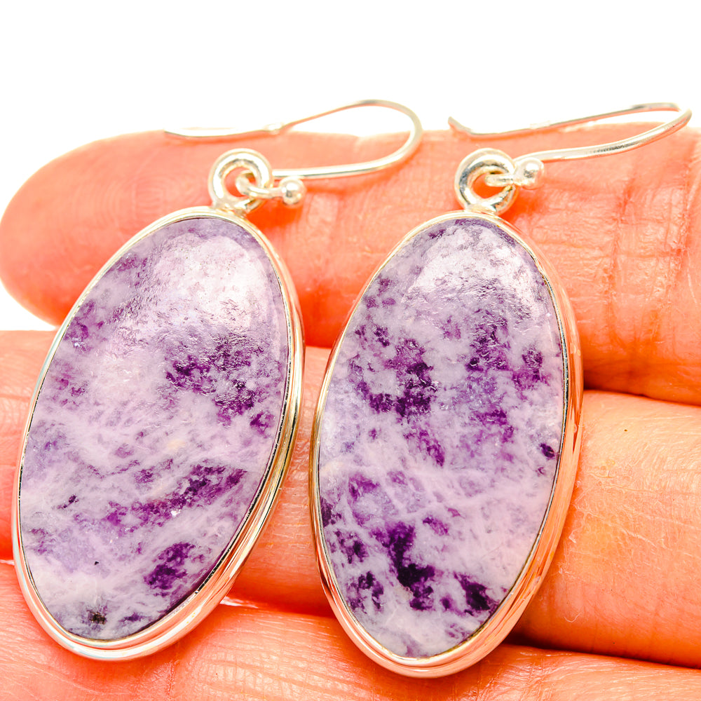 Lepidolite Earrings handcrafted by Anasilvercos - EARR426627